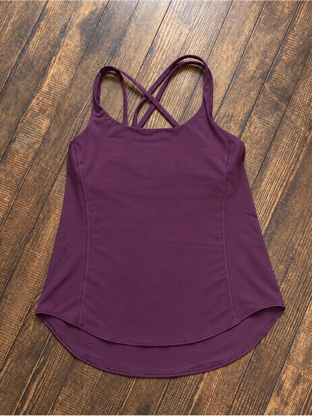 Halara UltraSculpt Crisscross Workout Tank Red Plum S NWOT